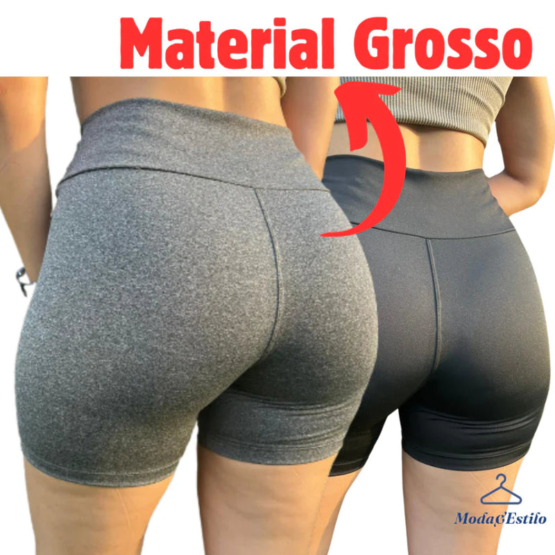 Kit 4 Shorts Legging Meia Coxa Fitness Feminino Resistente