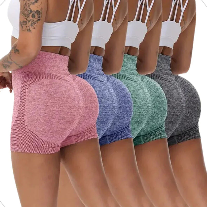 Kit 4 Shorts Levanta Bumbum Feminino Academia Yoga Fitness