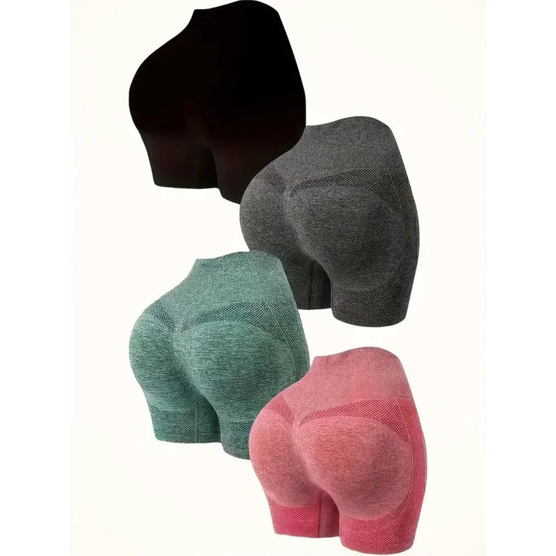 Kit 4 Shorts Levanta Bumbum Feminino Academia Yoga Fitness